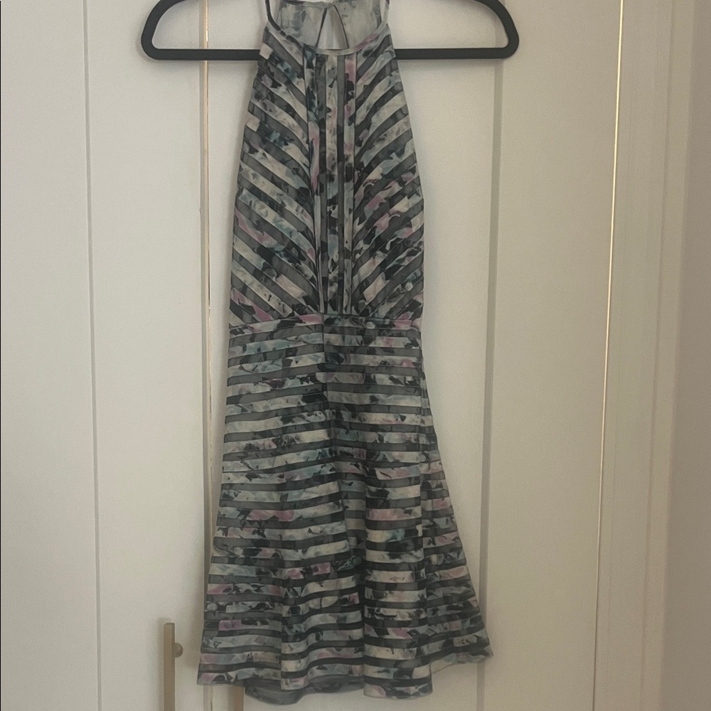 Parker Backless Striped Dress - Black, Gray, Pink